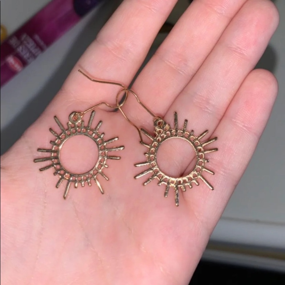 sun gold earrings
